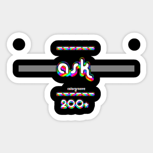 Ask 2000 ColorGroove Retro-Rainbow-Tube nostalgia (wf) Sticker